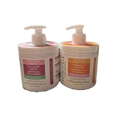 2x Spascriptions Clinicals Glowing Vitamin C Cream & Collagen Cream 16 oz Each