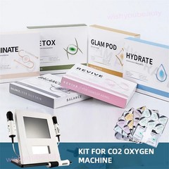 Facial Spa CO2 Bubble Oxygen Beauty Machine Gel Illuminate Exfoliate Pods Kit
