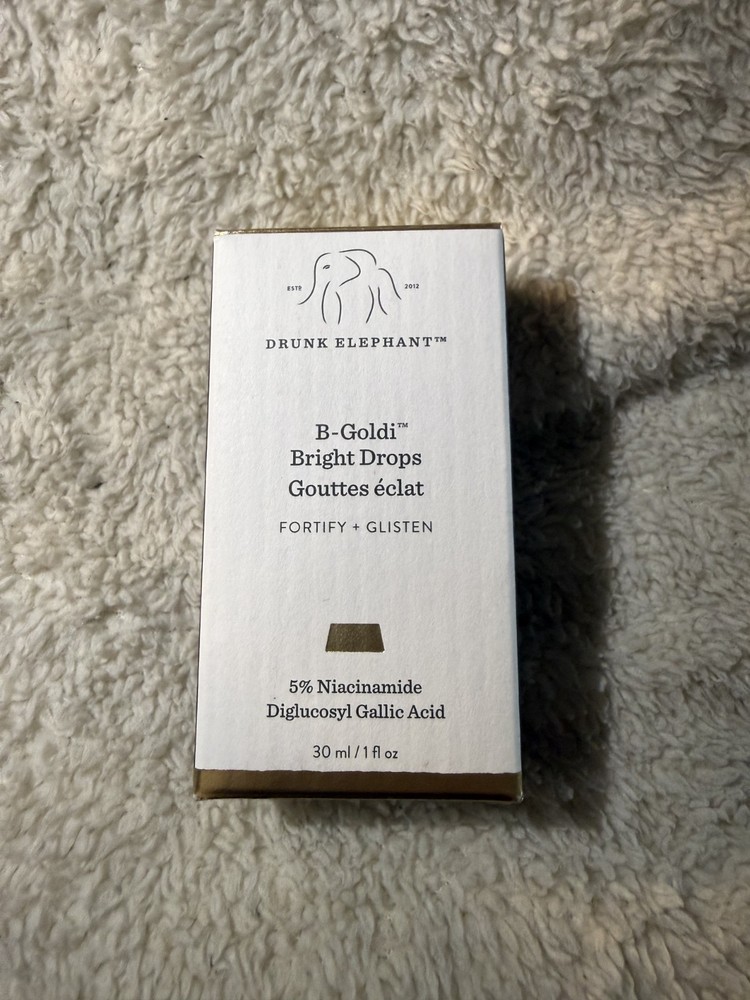 Drunk Elephant B Goldi Bright Drops, 5% Niacinamide, 1 fl oz 30 ml NIB