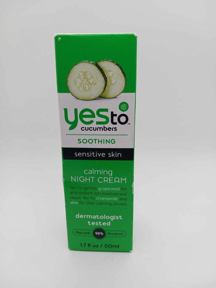 Yes To Cucumbers Calming Night Cream Soothing Sensitive skin NEW