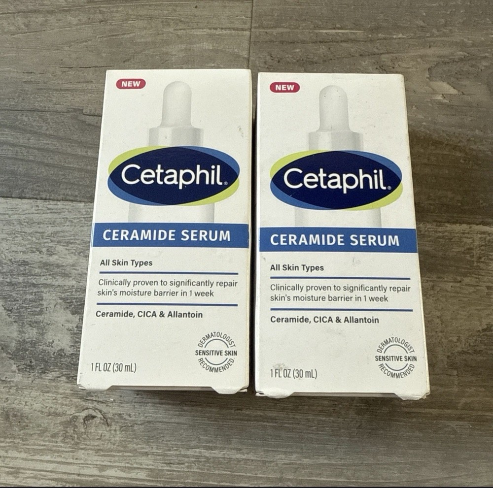 Cetaphil Ceramide Serum All Skin Types Ceramide 1 fl. oz. ea. (LOT OF 2)