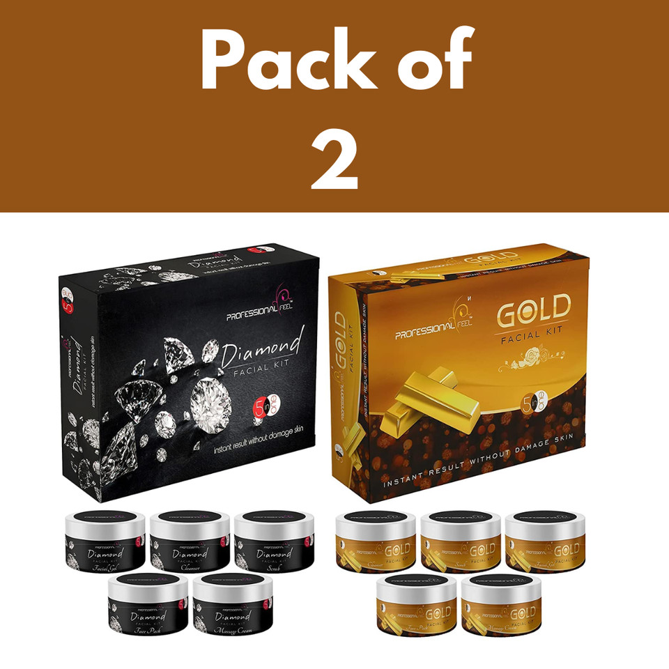 Professional Feel Diamond + Gold Facial kit & Sp. Combo For Women 250 + 250 gm