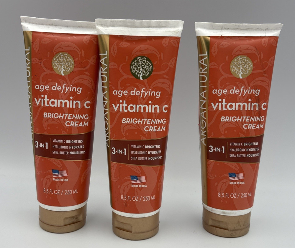 3 Arganatural ~ 3-in-1 Age Defying Vitamin C Brightening Cream 8.5 fl oz