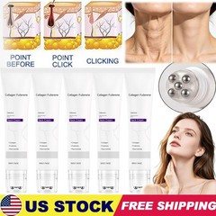 5PCS Magec Collagen Fullerene Neck Cream Firming Tightening with Roller 50g
