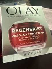 Lot of 2 Olay Regenerist Micro-Sculpting Cream Face Moisturizer 1.7oz No Box