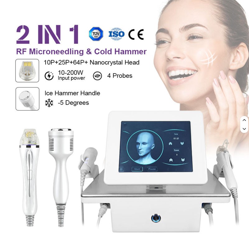 2in1 RF Micro-n-eedle Machine Cold Hammer Anti Scars Spot Wrinkle Reduce Beauty