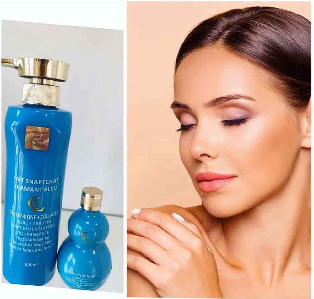 Snapchat Diamond Blue Glutathione + Collagen Body Milk 500ml + Serum