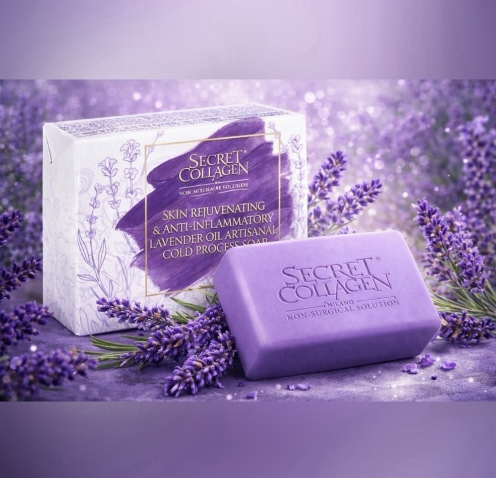 Secret Collagen Skin Rejuvenating & Anti-Inflammatory Lavender Soap Retail $99