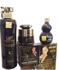 Lait Snapchat Black Diamond Set. Lotion, Serum. Soap & Face Cream.4pcs
