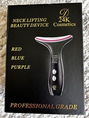 EMS Microcurrent Neck & Face Lifting Beauty Device Red Blue Light Therapy EUC