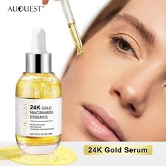 AUQUEST 24K Gold Face Serum Hyaluronic Acid Anti Aging Moisturizing Skin