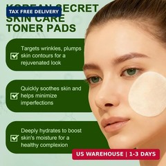Korean Skin Care Toner Pads Snail Mucin Toning Polish Pads – Facial Skincare for