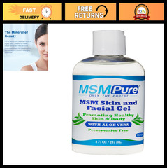 Max Strength MSM Gel with Organic Aloe – 8 oz Preservative-Free Skin Care for Ra