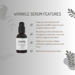 Sapo All Natural Wrinkle Serum with Retinol & Vitamin C – Fight Acne & Wrinkles