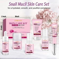 6PCS Korean Snail Skincare Set for Women – Anti-Aging, Hydrating, Moisturizing G
