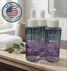 Lot of 3: Global Beauty Care Retinol Renewing Double Serum (1.7 oz each)