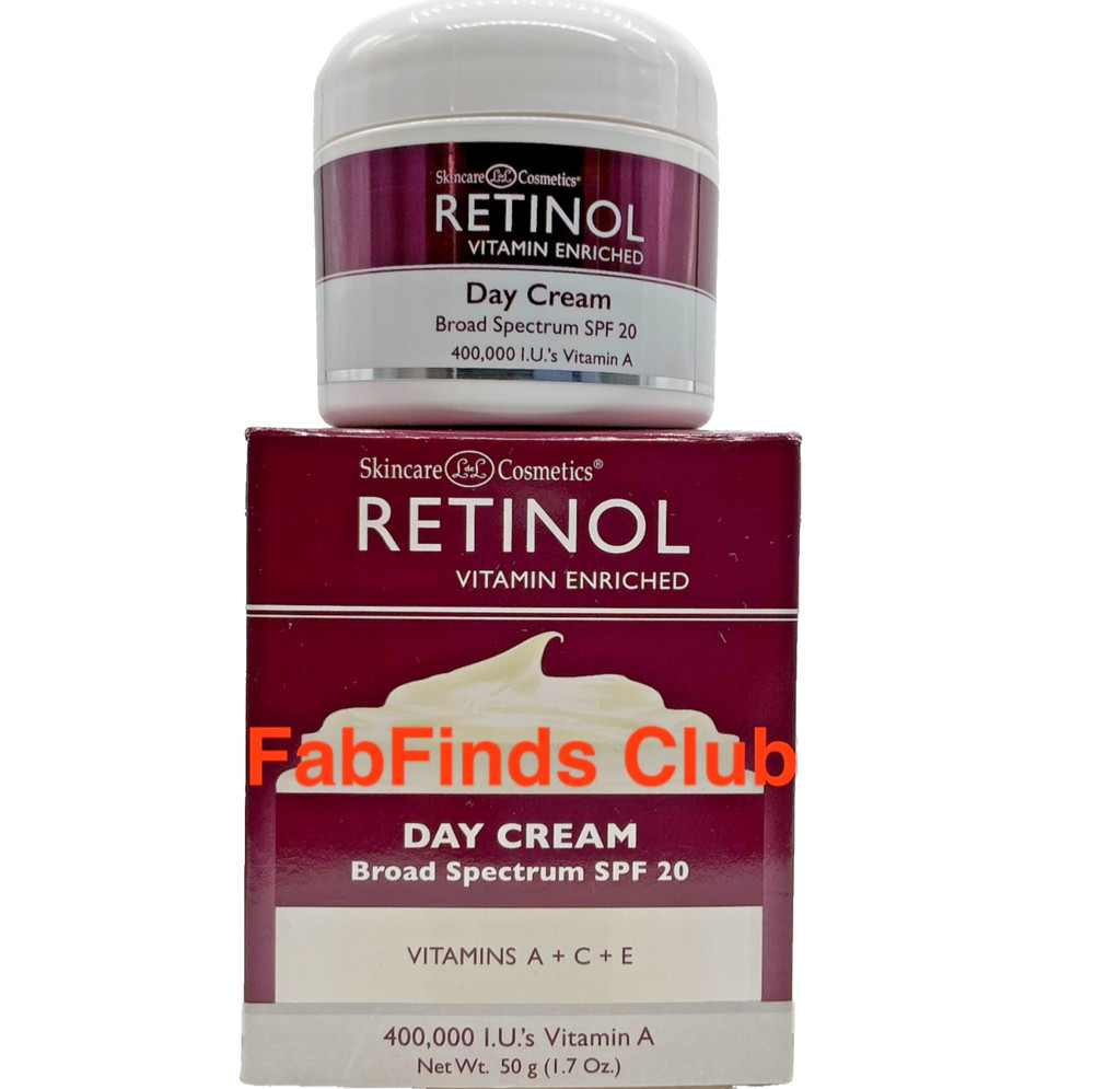 Skincare Cosmetics Retinol Day Cream SPF 20 Vitamin A+C+E 1.7oz