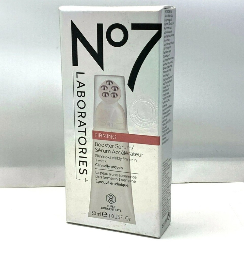 No7 LABORATORIES NEW FIRMING BOOSTER SERUM 1.0 US. FL. OZ. CLINICALLY PROVEN NIB