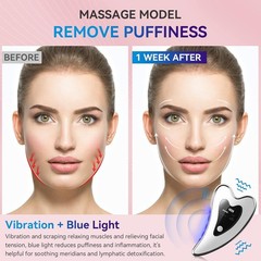 Electric Gua Sha Facial Tool Vibration Heat Red Blue LED Anti-Aging Face Lift