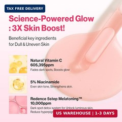 [Redence] Dark Spot Corrector Serum with 5% Niacinamide & Vitamin C | Tone & Spo