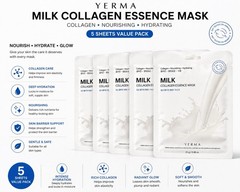 NEW Hyaluronic Acid Serum Ampoule 1oz / 30ml & 5 PACK Milk Face Mask.AUTHENTIC