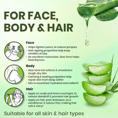 Aloe Vera Gel (THICK) 100% Pure Organic Soothing Moisturizing Skin Lotion – 4oz