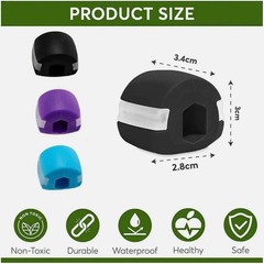 3PCS Jawline Exerciser Mouth Fitness Ball Jaw Trainer Face Double Chin Reduction