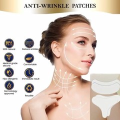 4× Anti Wrinkle Chest and Neck Silicone Pad Reusable Transparent Anti Aging Pad
