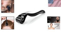 540 Titanium Derma Roller – Multi-Purpose Microneedling Tool for Face and Beard