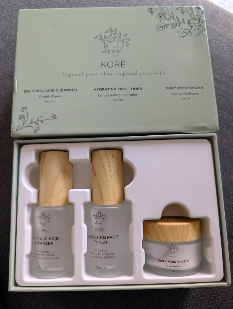 Kore K-beauty Skin Care Set 3 pcs Skincare Kit Cleanser+Tonner +Moisturizer