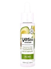 Yes To Avocado Fragrance Free Dry Skin Hyaluronic Acid Serum 0.95oz ~ New