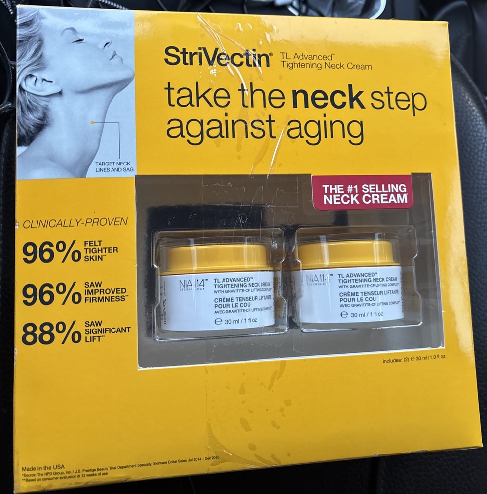 Lot Of 2 Strivectin TL advanced Neck Tightening Cream with NIA114, 1oz Each