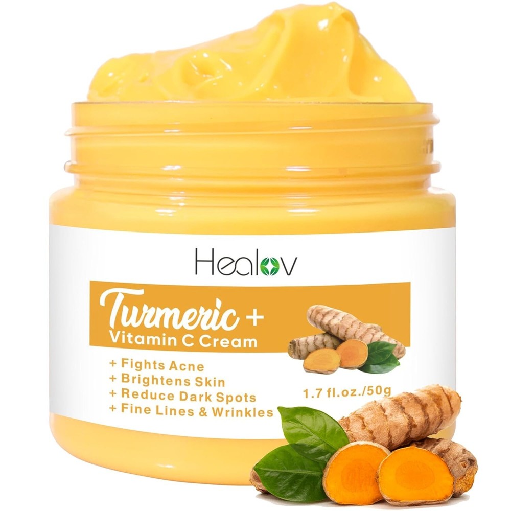 Turmeric Face Cream for Face & Body – All Natural Turmeric Skin Brightening L…