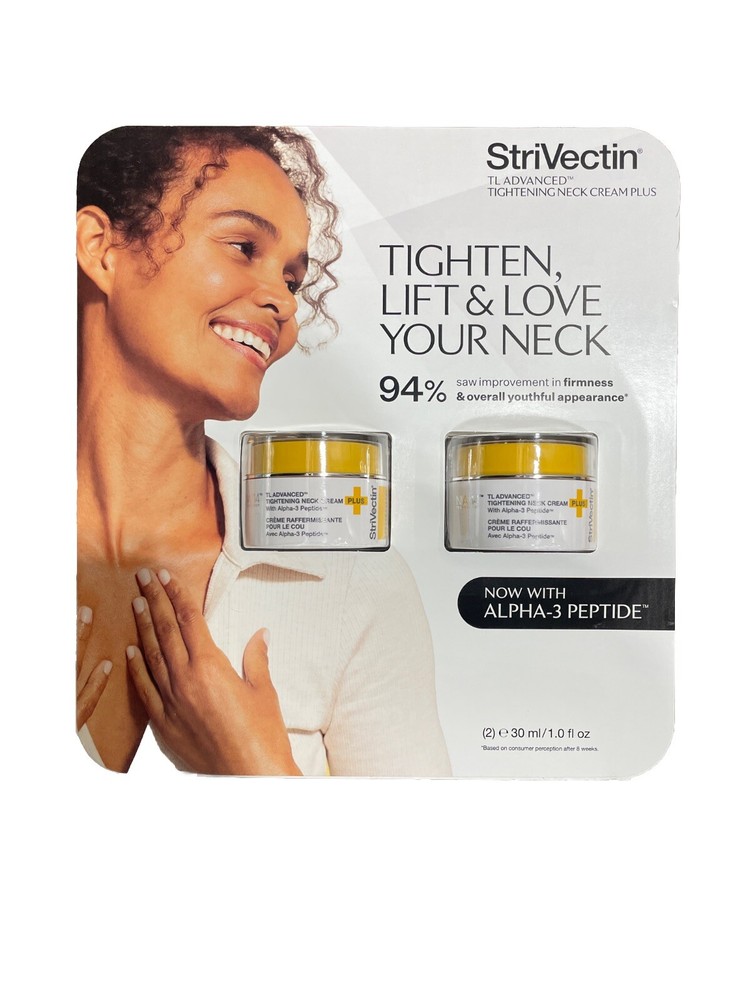 StriVectin TL Advanced Tightening Neck Cream Plus Size 1 oz 30 ml Lot of 2 jars