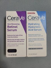 3pcs Cerave Skin Renewing/ Hydrating Hyaluronic/Resurfacing Retinol Serum 30ml.