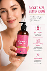 InstaSkincare Vitamin C Serum for Face and Eyes 8 OZ Brightening Dark Spots
