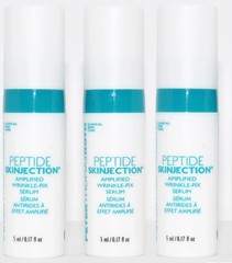 3 x Peter Thomas Roth PEPTIDE SKINJECTION Amplified Wrinkle Fix Serum 5mL Each