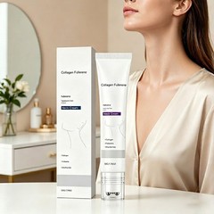 Magec Collagen Fullerene Neck Cream Firming Tightening with Roller 50g