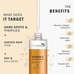 7DAYSNATURAL 10% Vitamin C Face Serum for Dark Spots & Pigmentation 30 ml