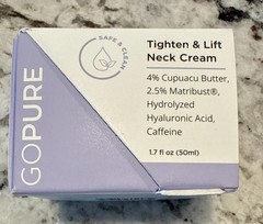GOPURE Neck Cream – Tighten & Lift Firming Neck Cream NEW & Sealed 1.7oz