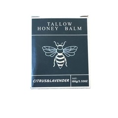 Tallow Honey Balm with Raw Honey 3.53 oz Citrus & Lavender Face Body Balm New