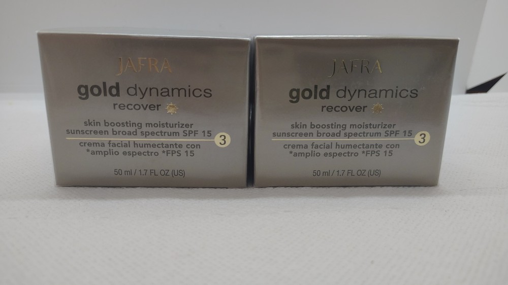 2 Jafra Gold Dynamics Skin Boosting Moisturizer Broad Spectrum SPF 15 1.7 fl