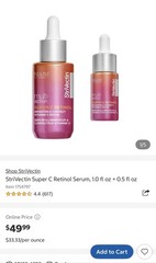 StriVectin Super-C Retinol Vitamin C Serum Duo – New in box – SEALED