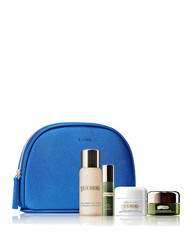 La Mer 5 Piece Skincare Set with Blue Cosmetic Bag