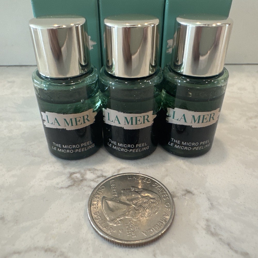 3 x La Mer The Micro Peel Treatment Deluxe Sample Size .17oz, 5ml New in Box