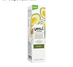 Yes To Avocado Fragrance Free Hyaluronic Acid Serum 0.95fl Oz BNIB