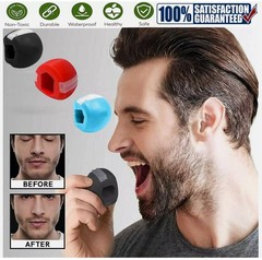 3PCS Jawline Exerciser Mouth Fitness Ball Jaw Trainer Face Double Chin Reduction