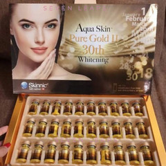 1 box Aqua Skin Pure Gold Anti Aging Whitening Serum (EXP.2029) DHL EXPRESS NEW