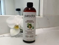 Pura d’or Organic Avocado Oil 100% Natural Non-Greasy Hexane Free (16 fl oz)