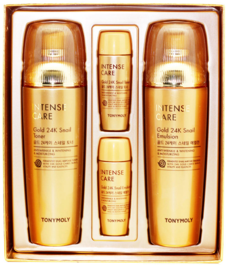 Tonymoly Intense Care Gold 24K Snail 2 pc Set Toner Emulsion